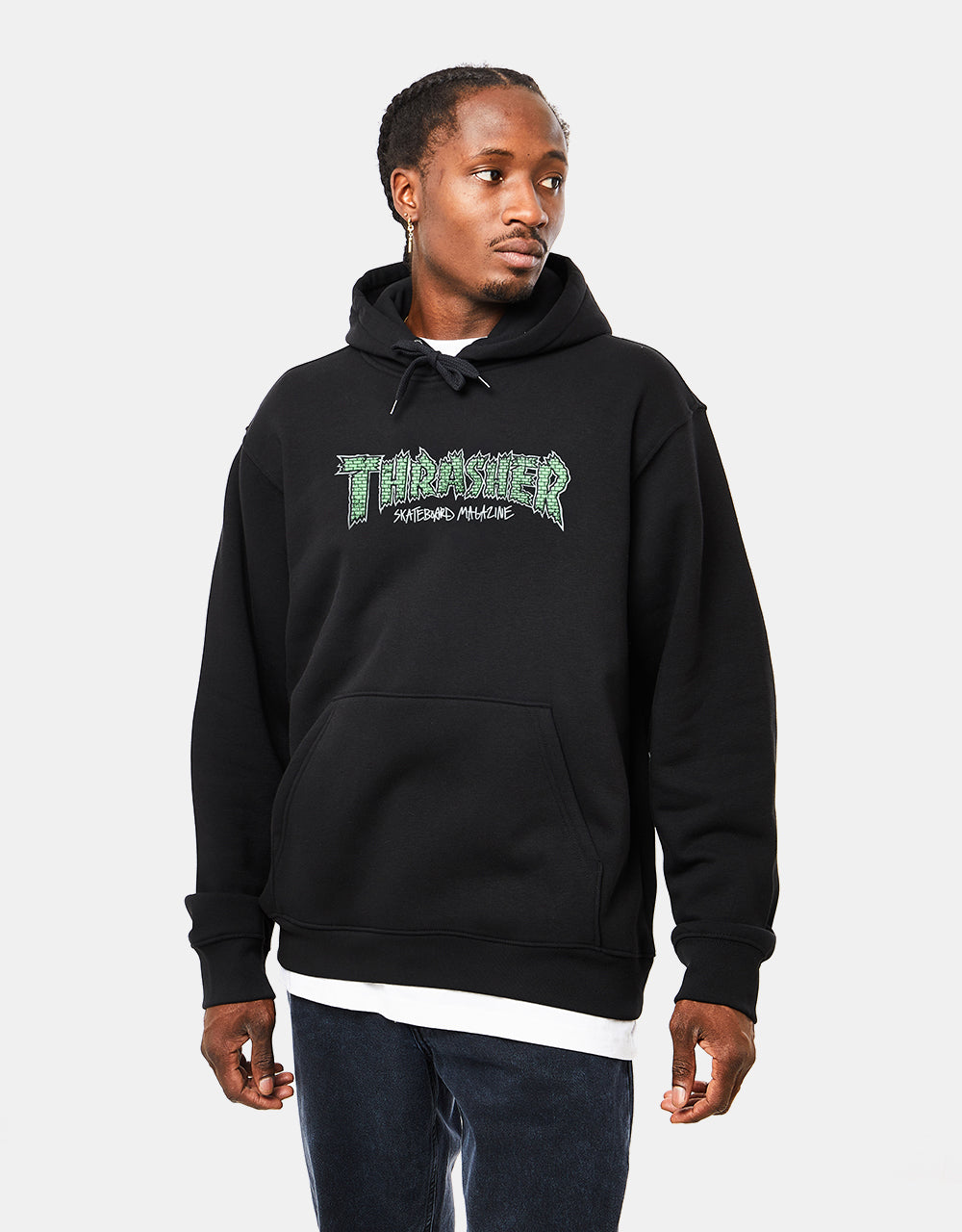 Thrasher Brick Pullover Hoodie - Black
