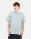 Carhartt WIP Chase T-Shirt - Glassy Teal/Gold