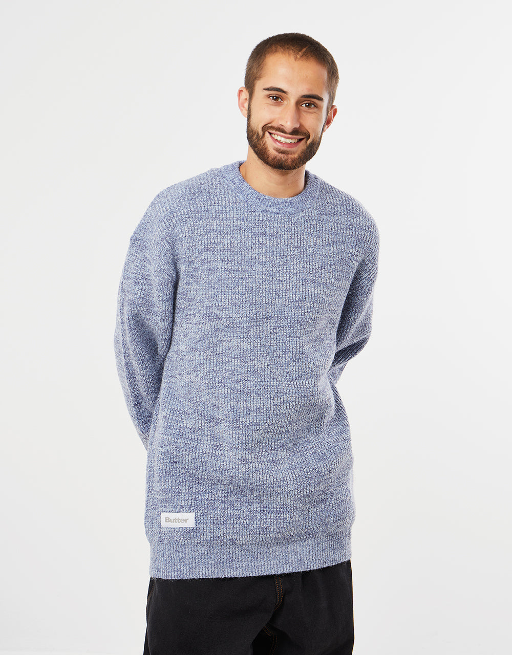Butter Goods Marle Knitted Sweater - Iceberg