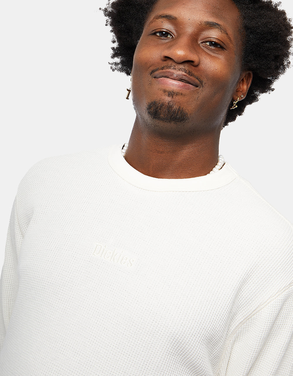 Dickies x Tom Knox Thermal Embroidered L/S T-Shirt - Cream