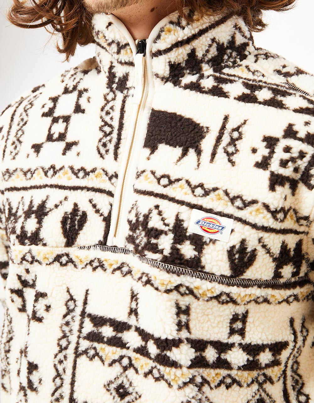 Dickies Hays Quarter Zip Fleece - Nordic All Over Print Light