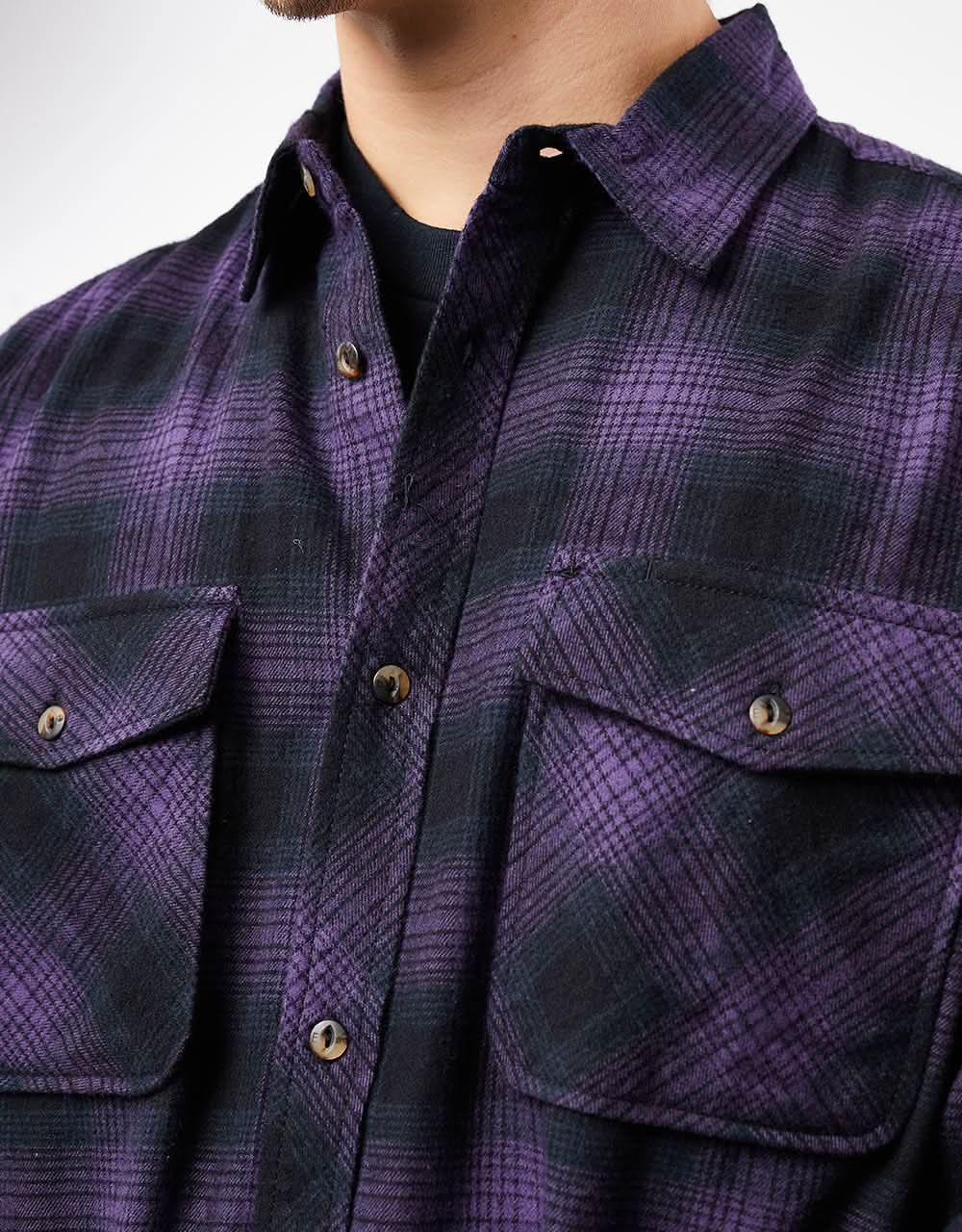 Element Tacoma Classic L/S Shirt - Gradient Plaid Grape