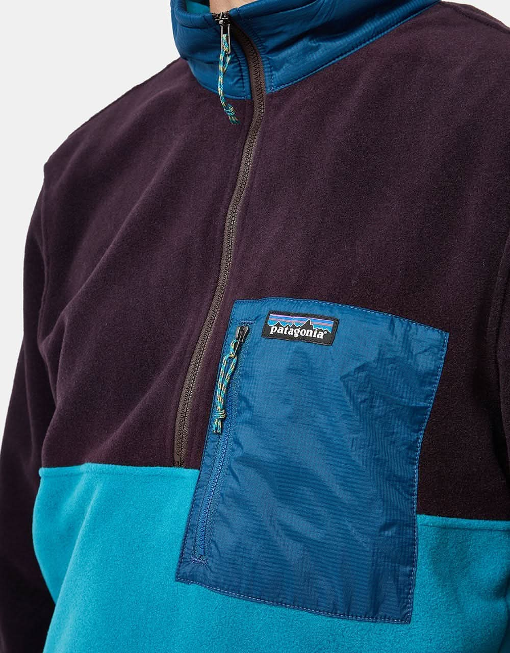 Patagonia Microdini 1/2 Zip Pullover Fleece - Belay Blue