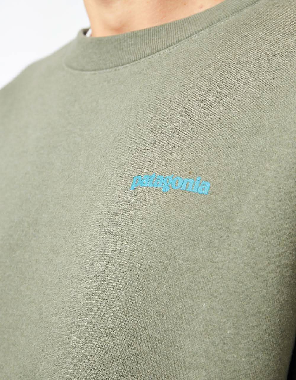 Patagonia Fitz Roy Icon Uprisal Crew Sweatshirt - Sleet Green