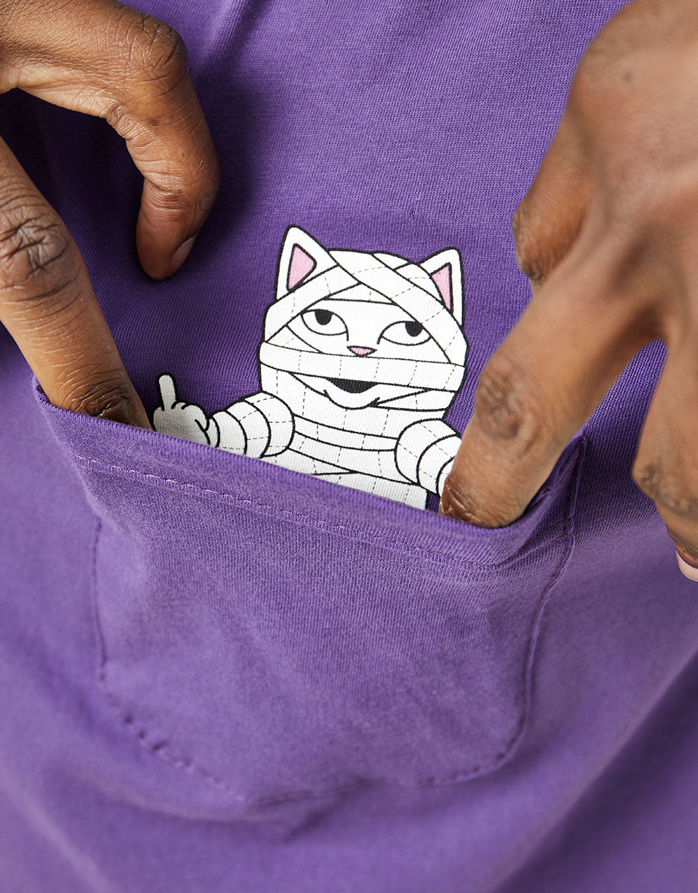 RIPNDIP Mummy Nerm Pocket T-Shirt - Purple
