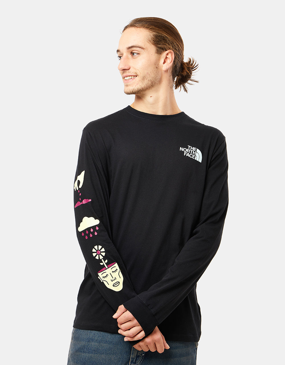 The North Face Brand Proud L/S T-Shirt - TNF Black/Snow