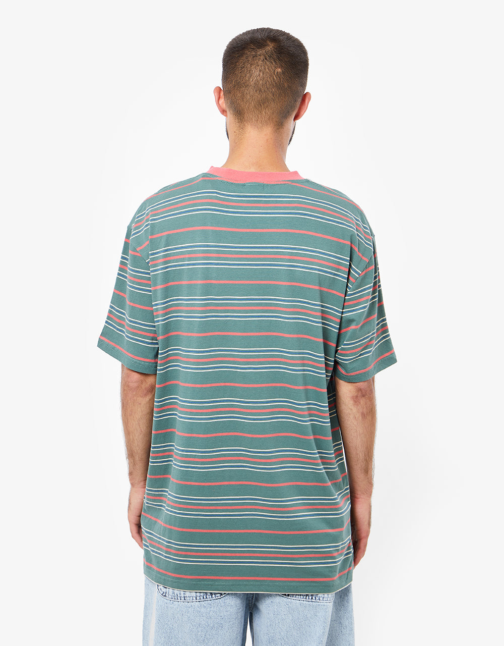 Santa Cruz Mini Hand Stripe T-Shirt - Sage Stripe