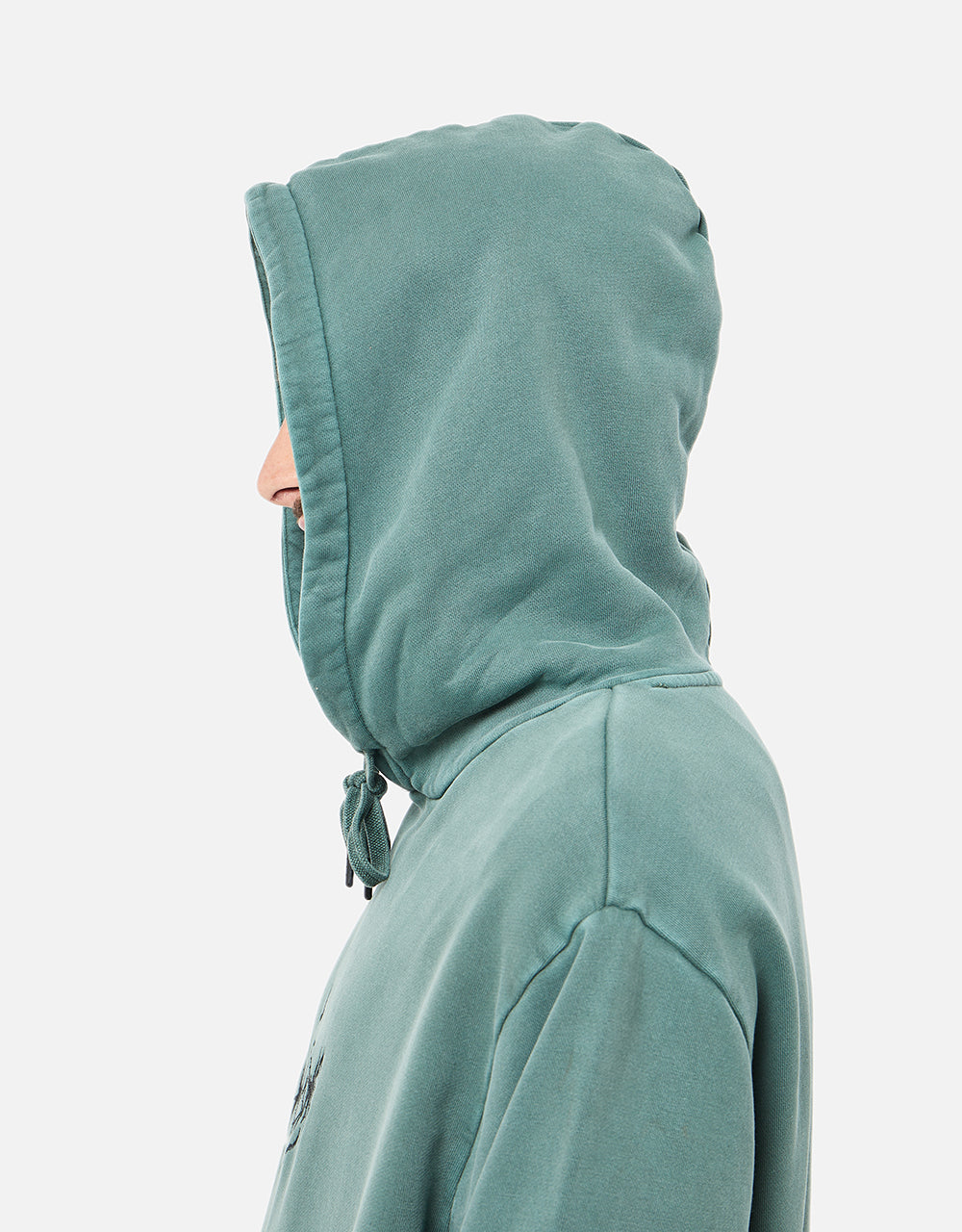 Welcome Spine Garment-Dyed Hoodie - Dark Green