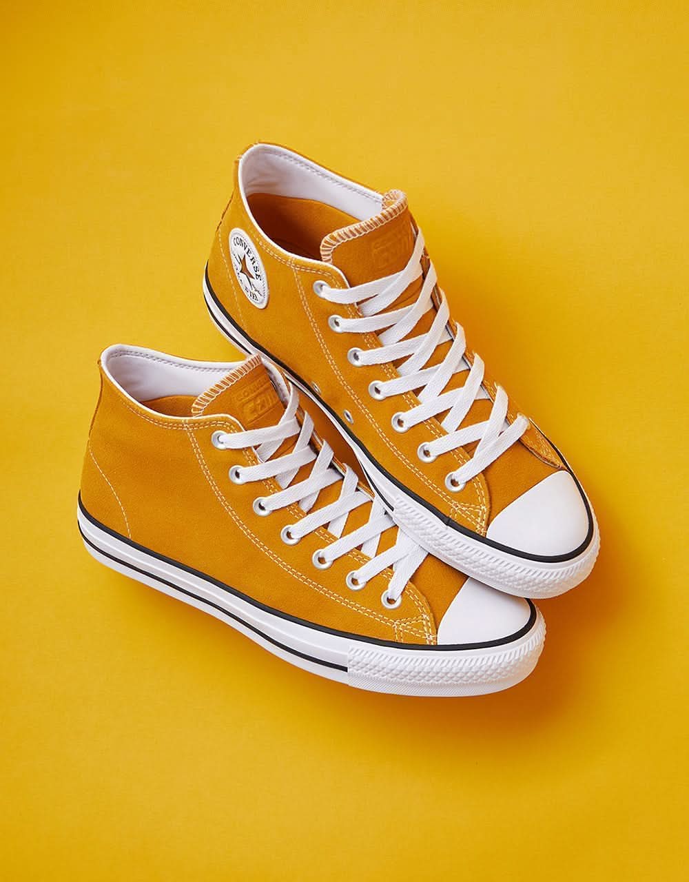 Converse CTAS Pro Hi Skate Shoes - Sunflower Gold/White/Black