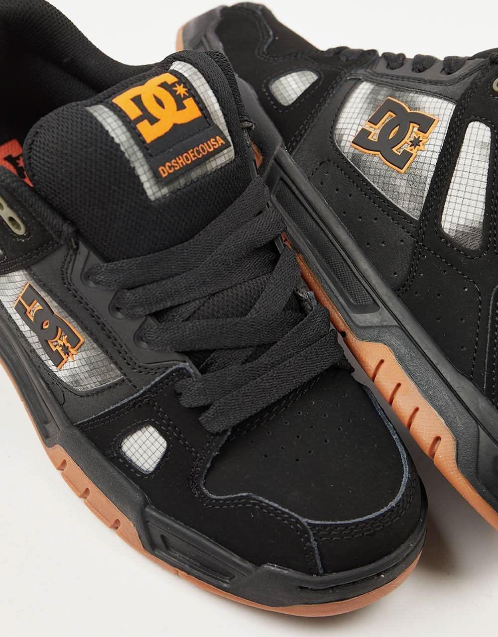 DC Stag Skate Shoes - Black/Orange