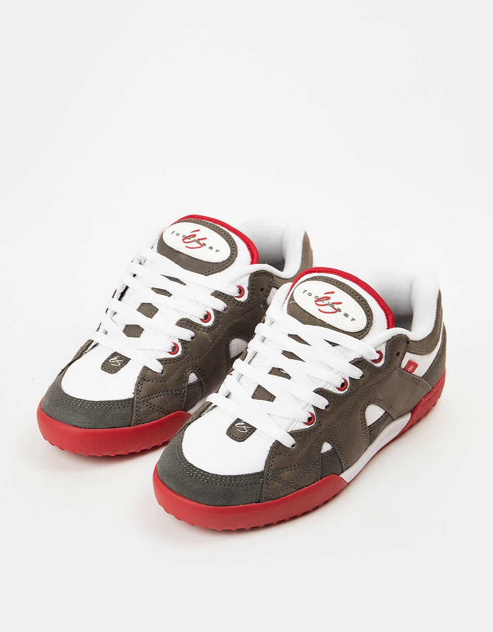 éS One Nine 7 Skate Shoes - Grey/White/Red