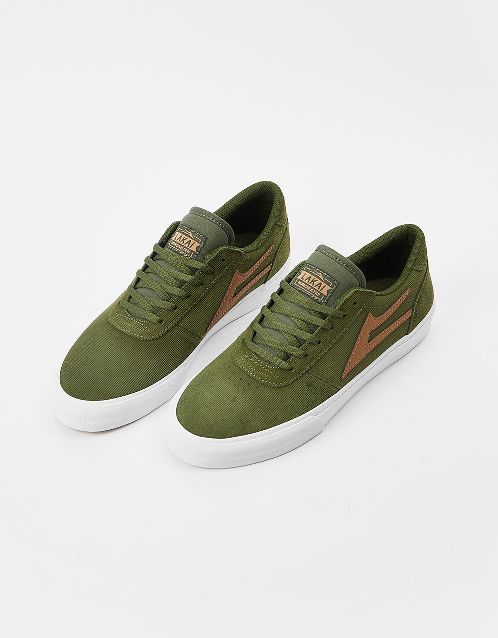 Lakai Manchester Skate Shoes - Olive Cord Suede