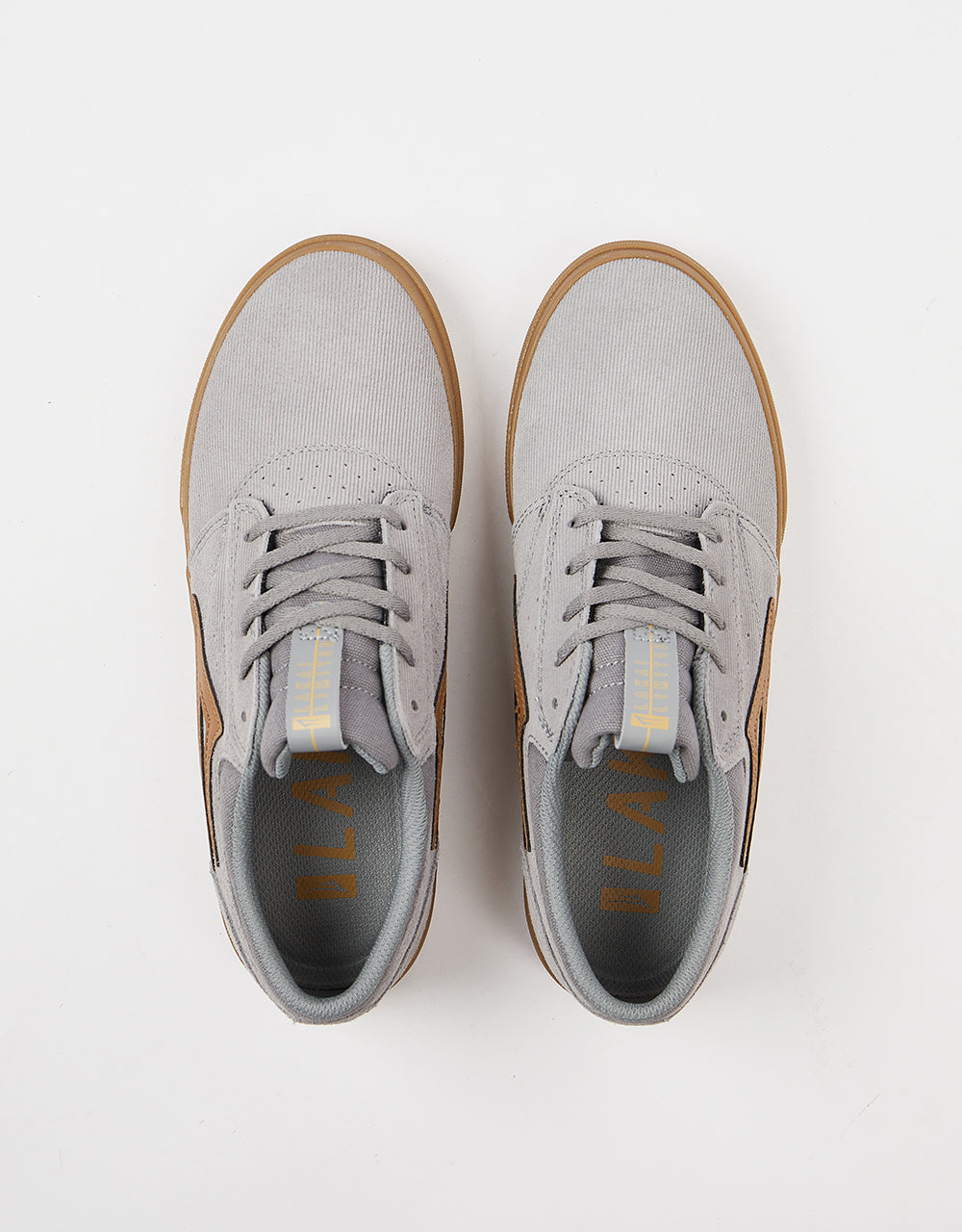 Lakai Griffin Skate Shoes - Grey/Gum Cord Suede