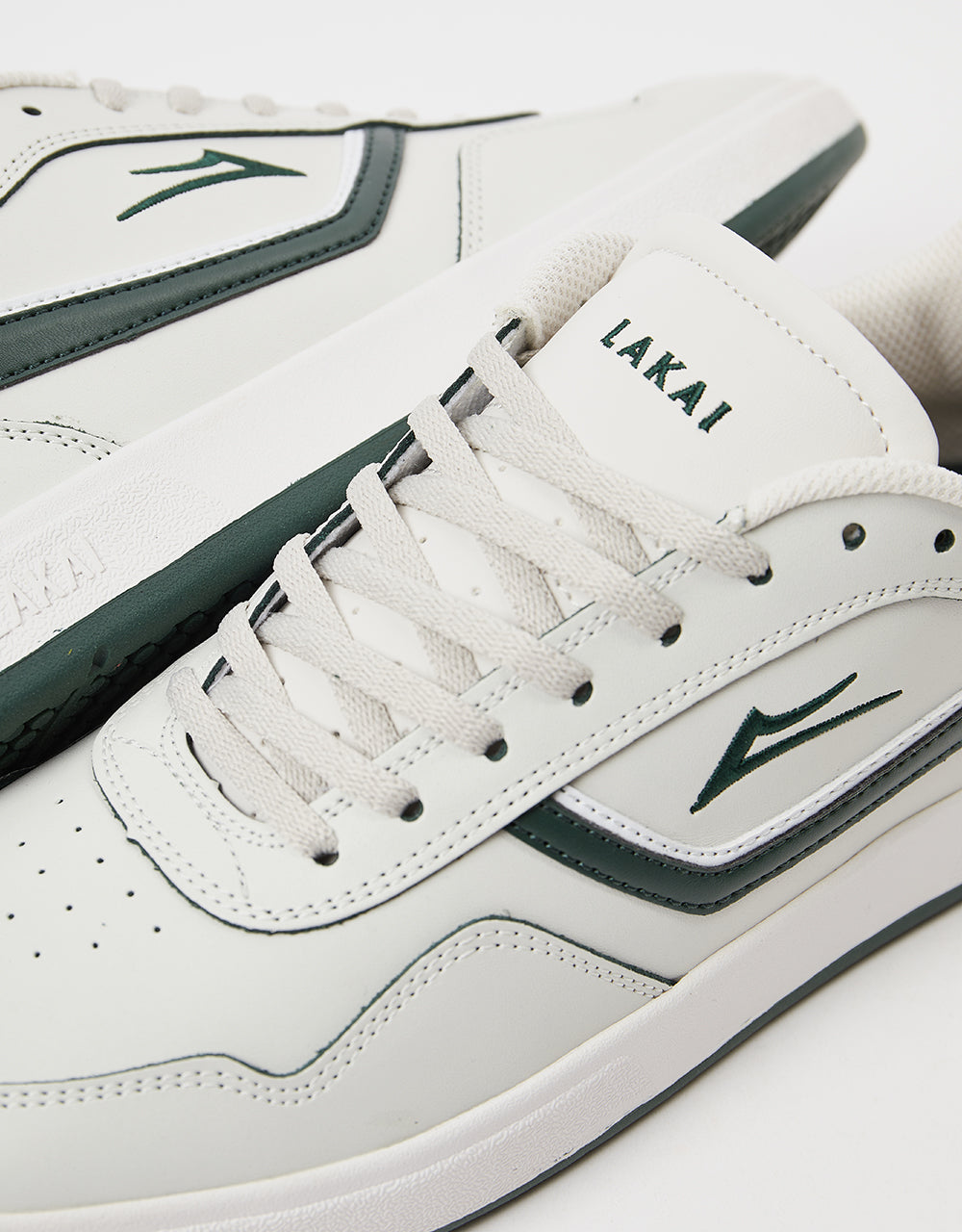 Lakai Terrace Skate Shoes - Cream/Pine Leather