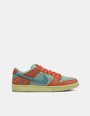 Nike SB Dunk Low Pro Premium Skate Shoes - Orange/Noise Aqua-Emerald Rise-Orange-Lemon Chiffon