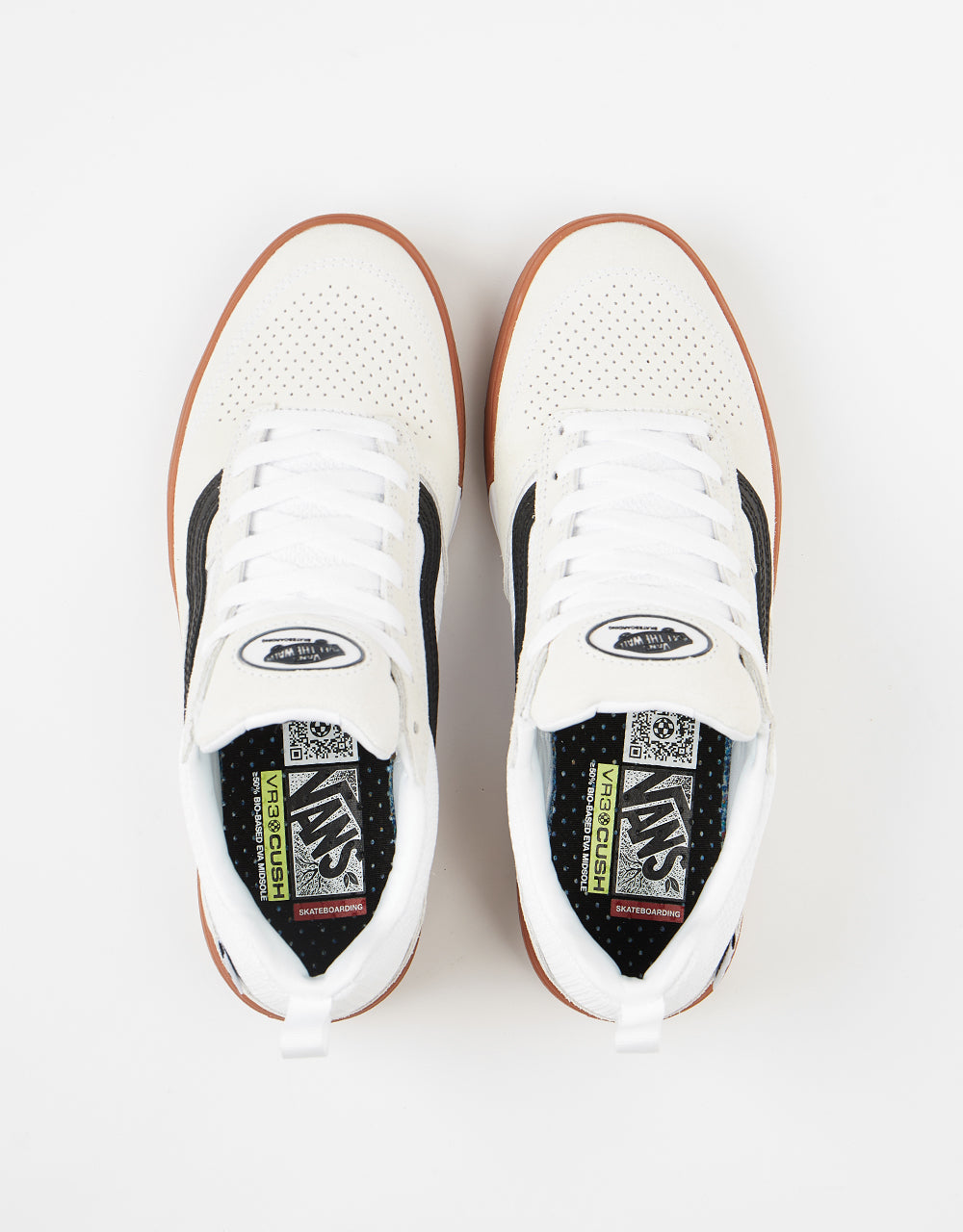 Vans Zahba Skate Shoes - White/Black/Gum