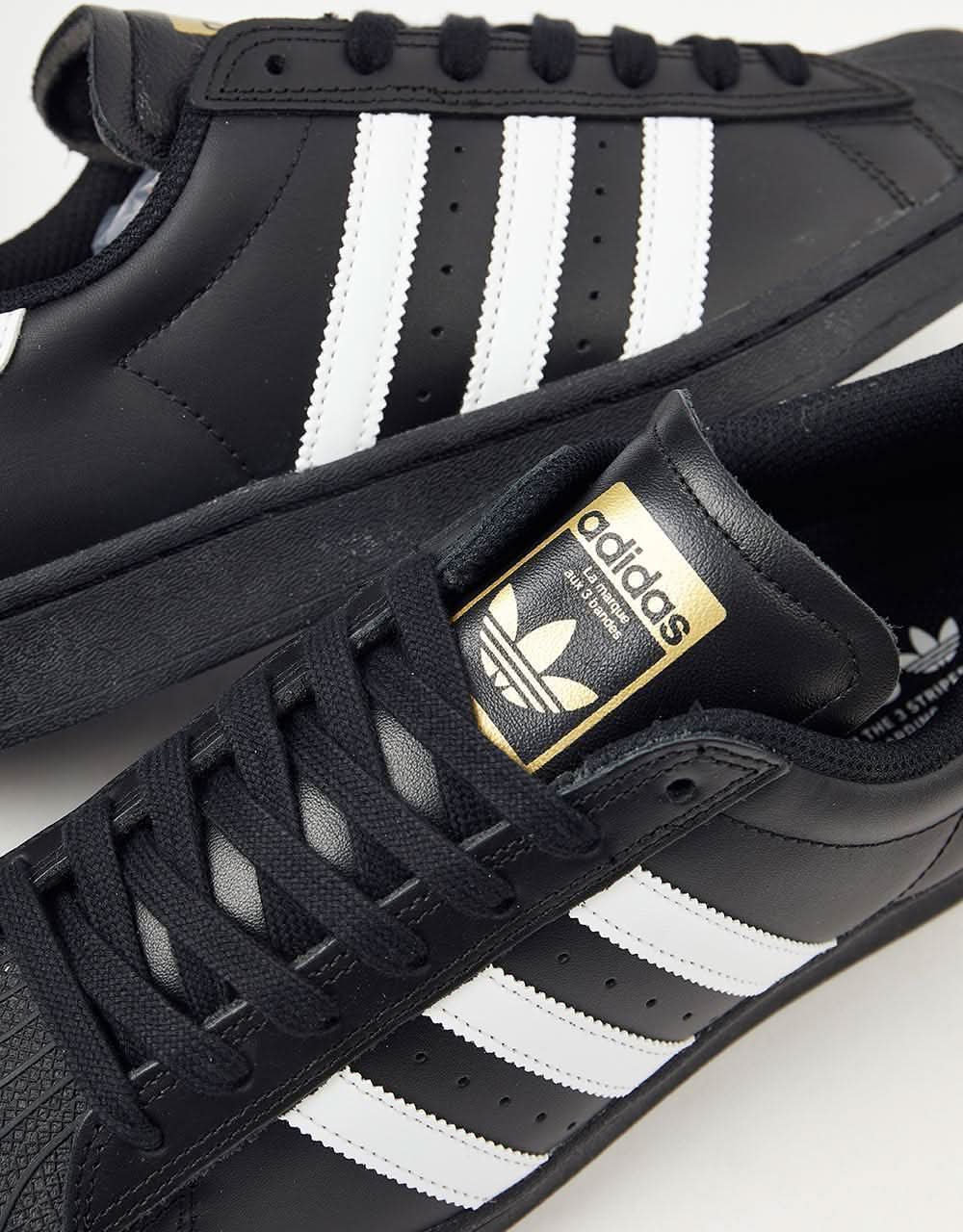 adidas Superstar ADV Skate Shoes - Core Black/White/White Route One adidas Superstar ADV Skate Shoes - Core Black/White/White Route One