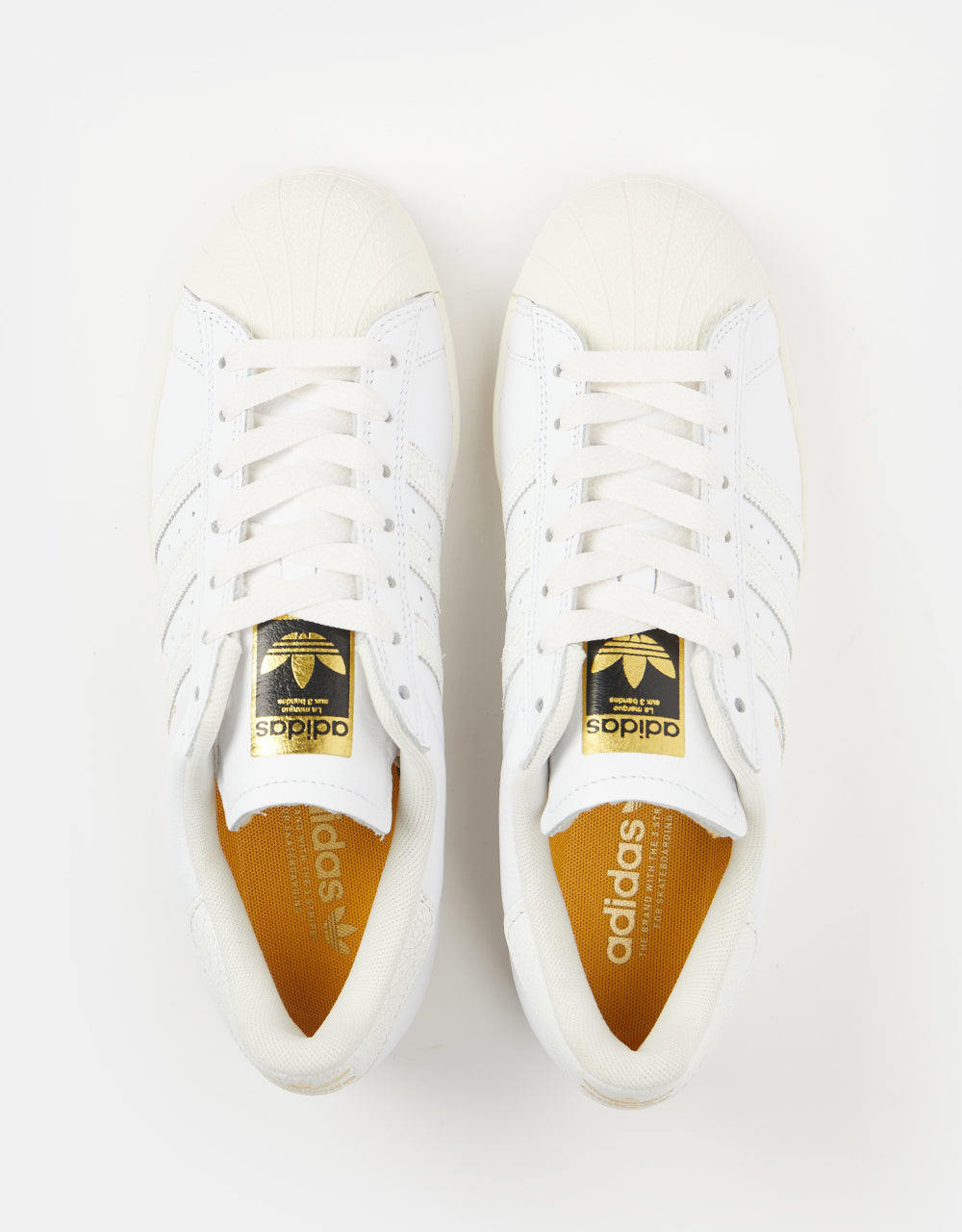 adidas Superstar ADV Skate Shoes - White/White/Chalk White