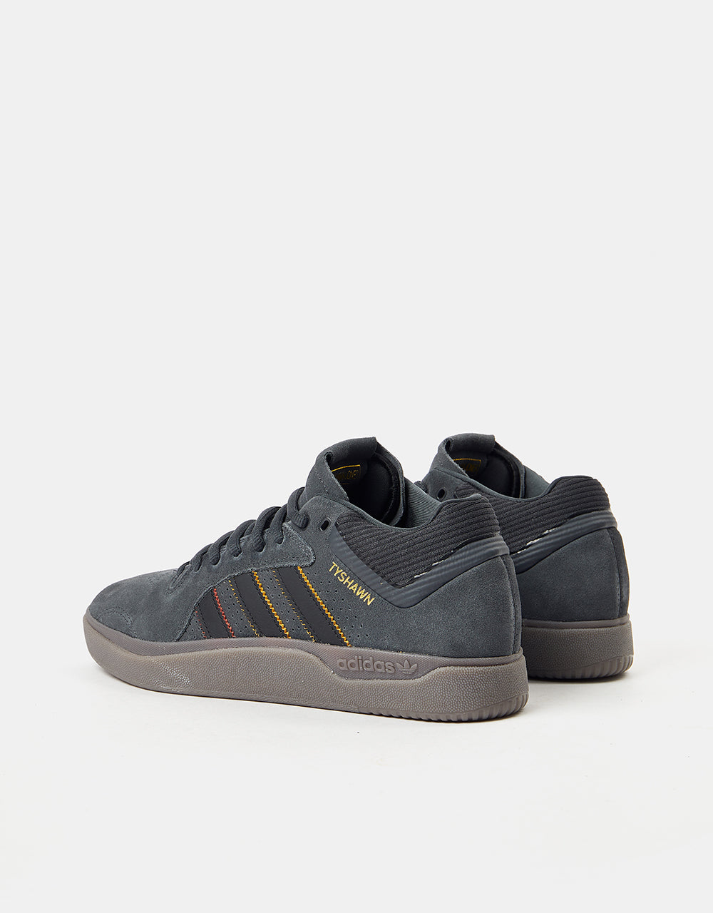 adidas Tyshawn Skate Shoes - Carbon/Core Black/Preloved Brown