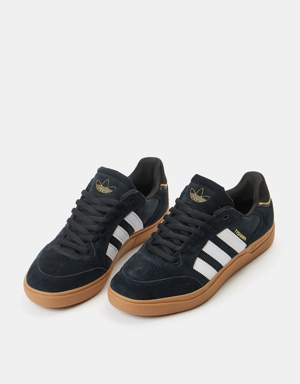 adidas Tyshawn Low Skate Shoes - Core Black/White/Gum