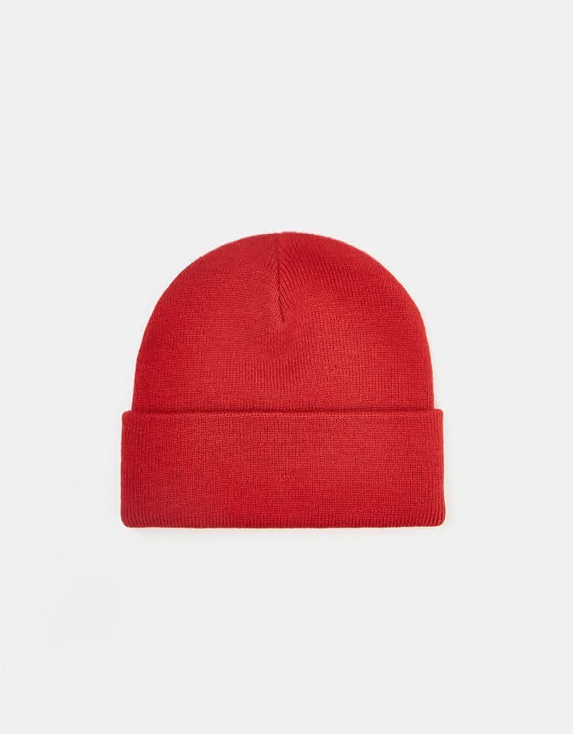 Krooked Moonsmile Script Beanie - Dark Red/White