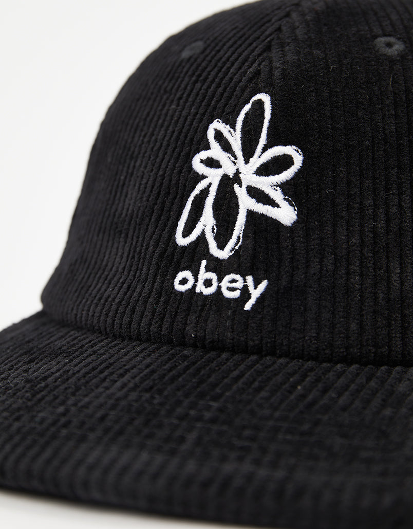 Obey Flower 6 Panel Cap - Black