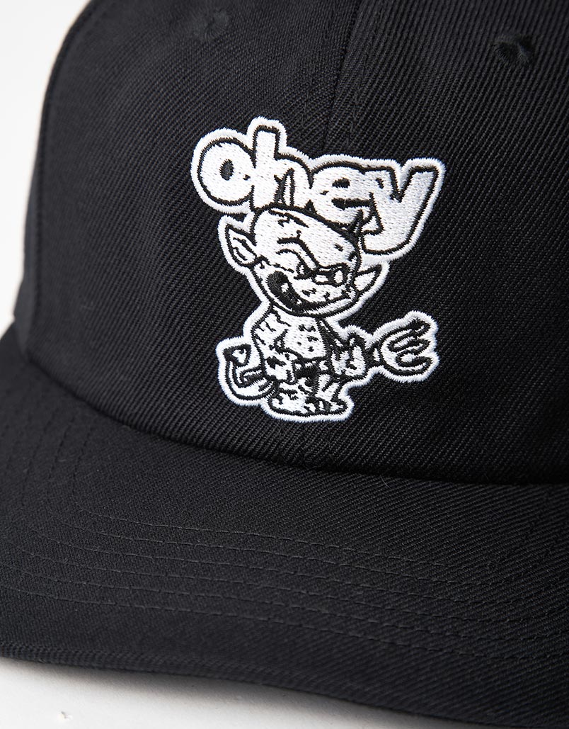 Obey Devil 6 Panel Cap - Black