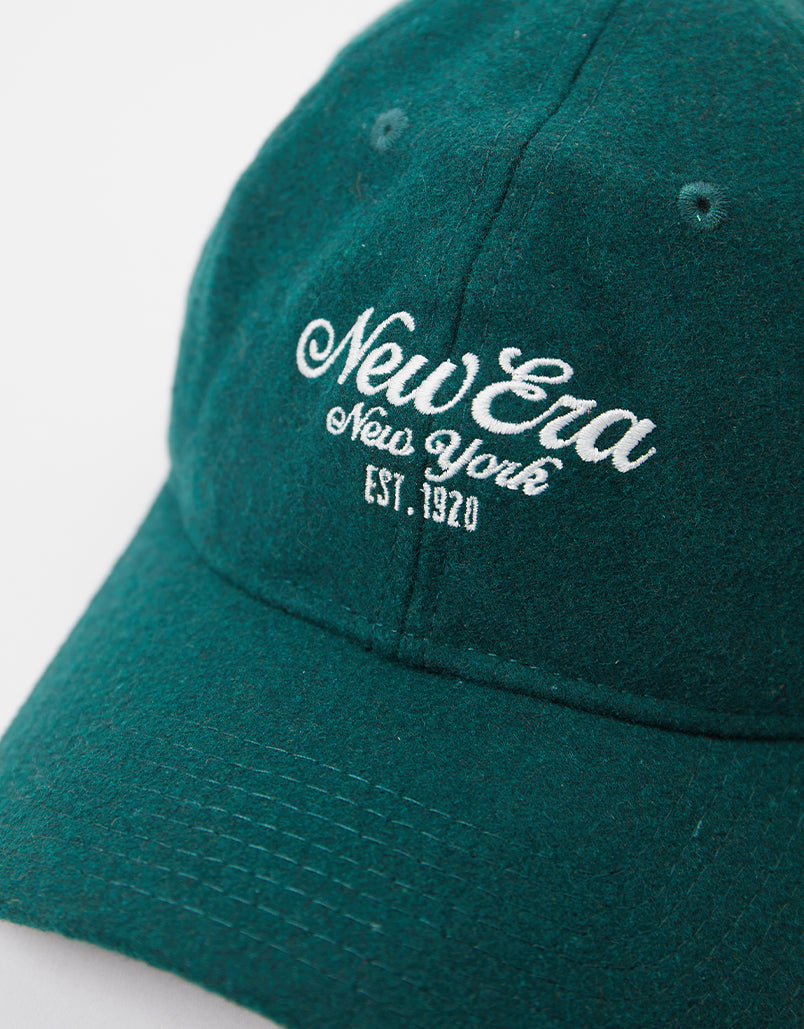 New Era  9Twenty® Melton Cap - Dark Green/White