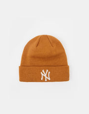 New Era New York Yankees League Cuff Beanie - Toasted Peanut/Stone