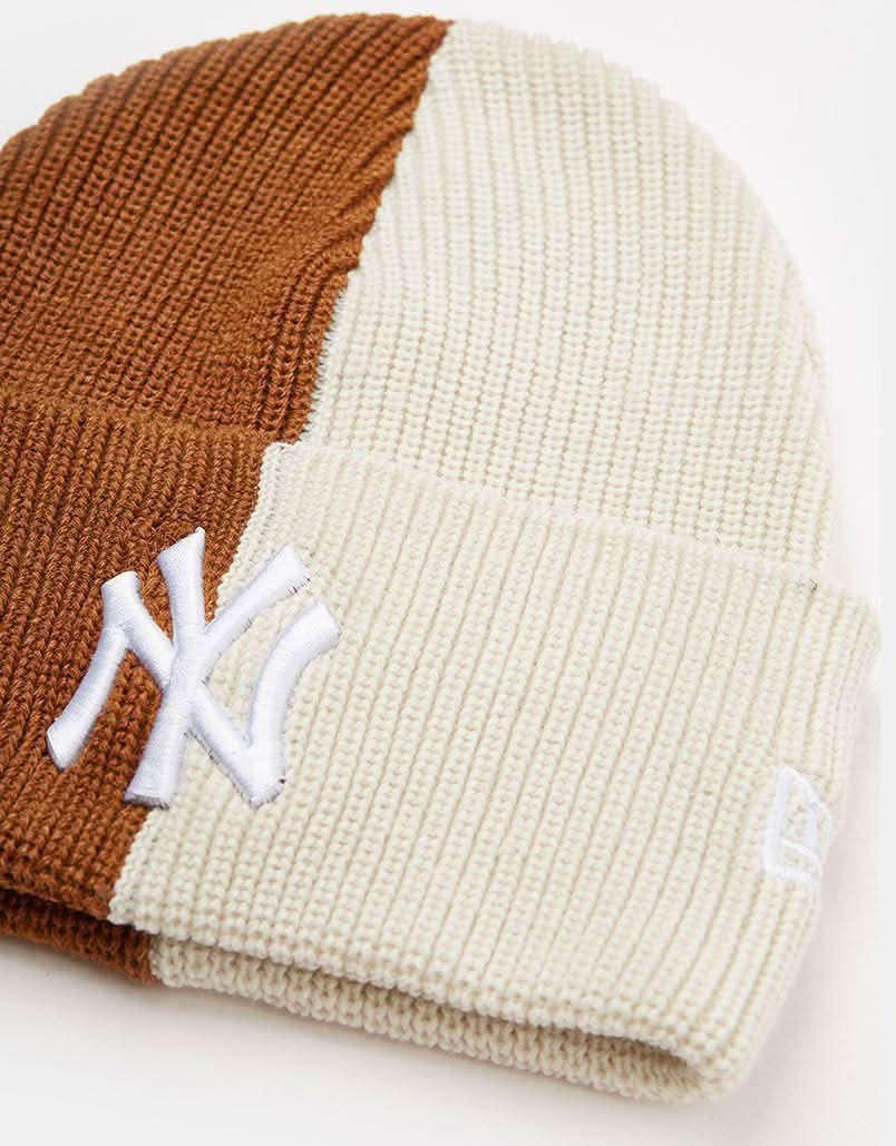 New Era New York Yankees Two Tone Cuff Beanie - Toasted Peanut/Stone