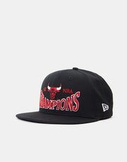 New Era 9Fifty® Chicago Bulls Patch  Cap - Black/Faded Red