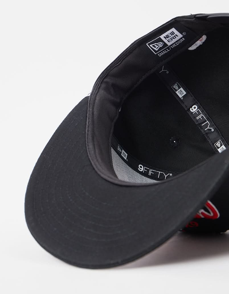 New Era 9Fifty® Chicago Bulls Patch  Cap - Black/Faded Red