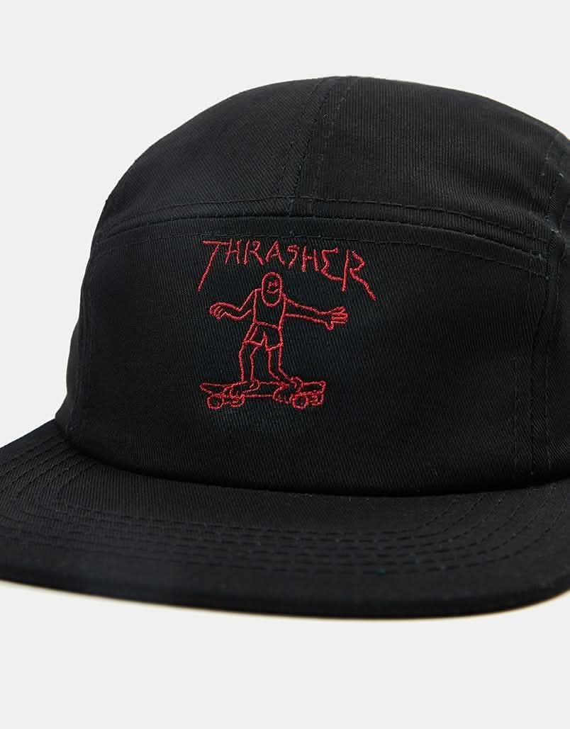 Thrasher Gonz 5 Panel Cap - Black/Red