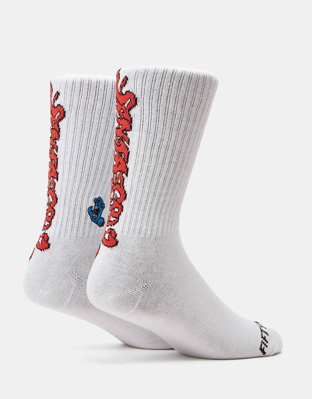 Santa Cruz Screaming 50 Sock - White