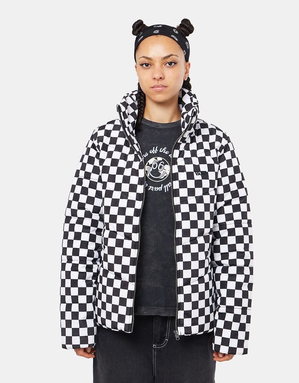 Vans Womens Foundry Print Puffer Jacket  - Checkerboard