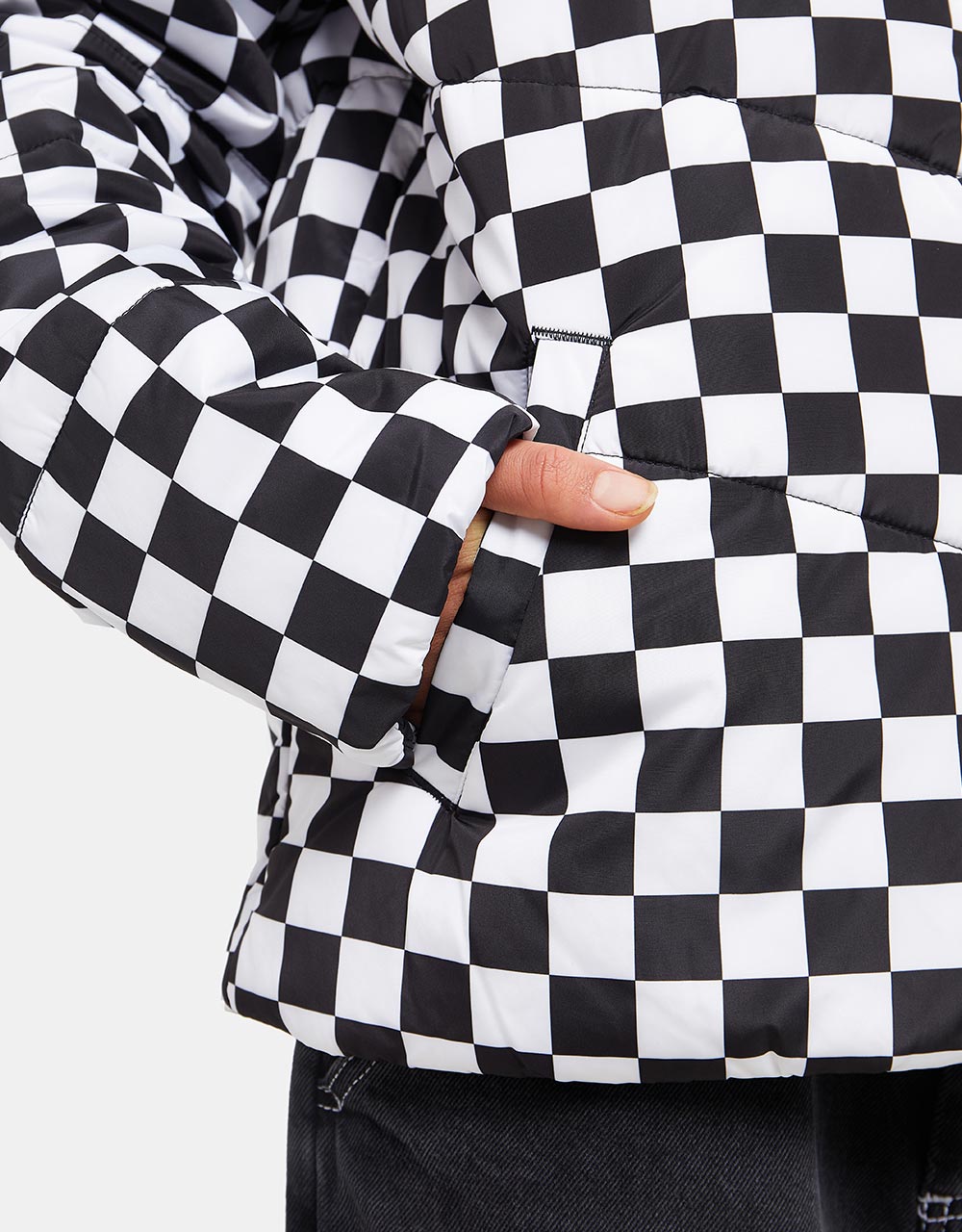 Vans Womens Foundry Print Puffer Jacket  - Checkerboard