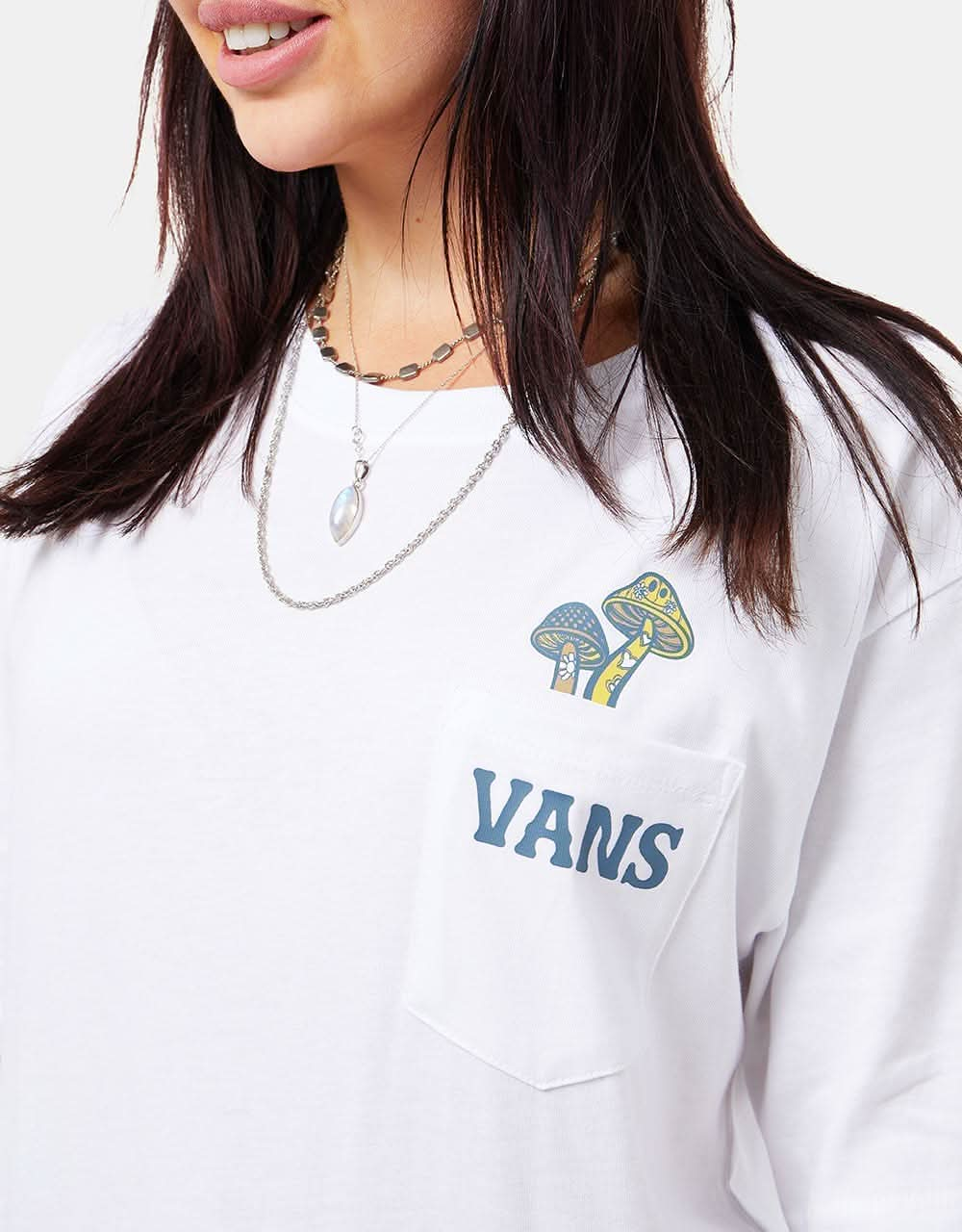 Vans Womens Better Daze Pocket T-Shirt  - White