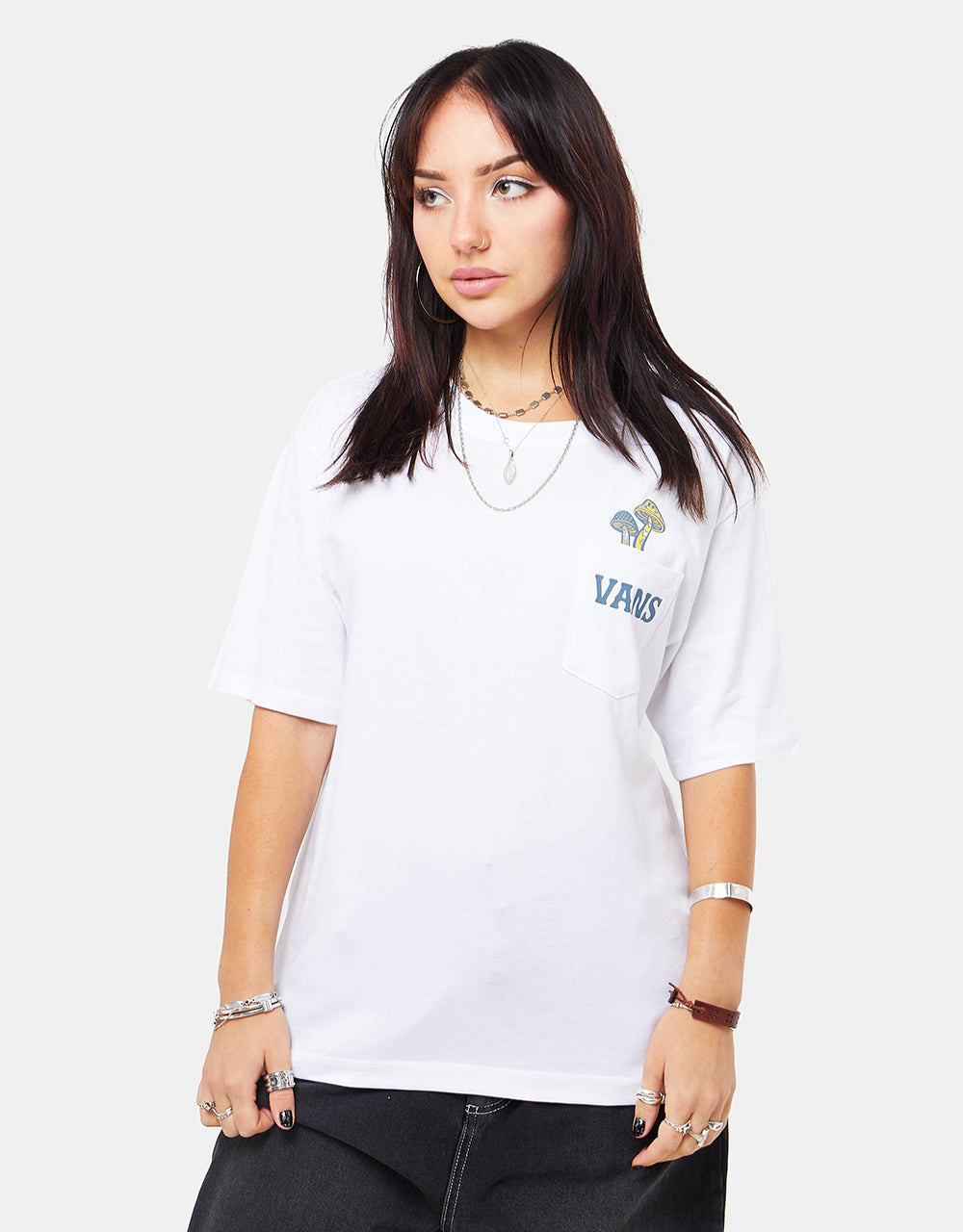 Vans Womens Better Daze Pocket T-Shirt  - White