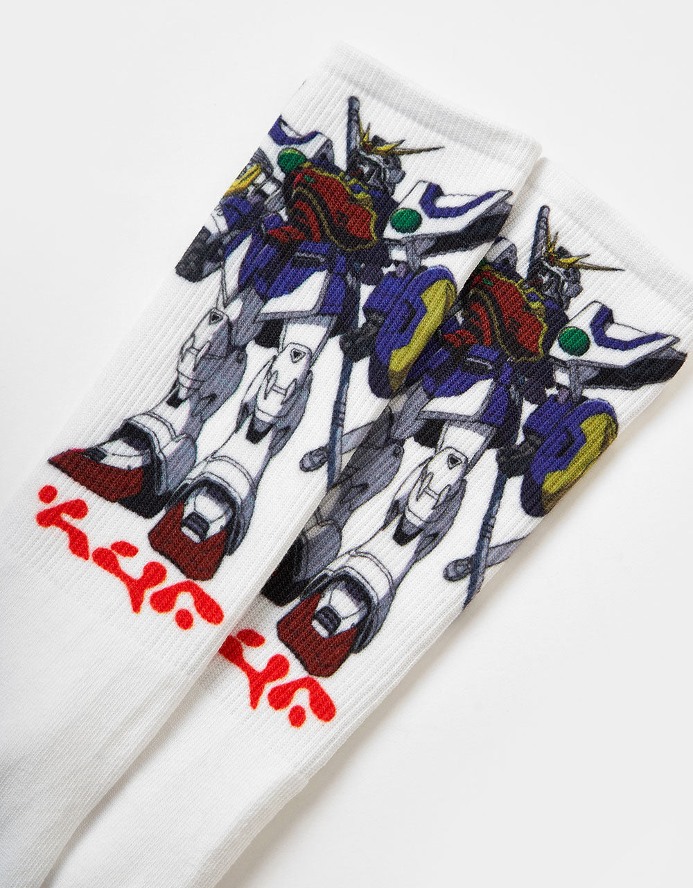 HUF x Gundam Wing Shenlong Gundam Crew Socks - White