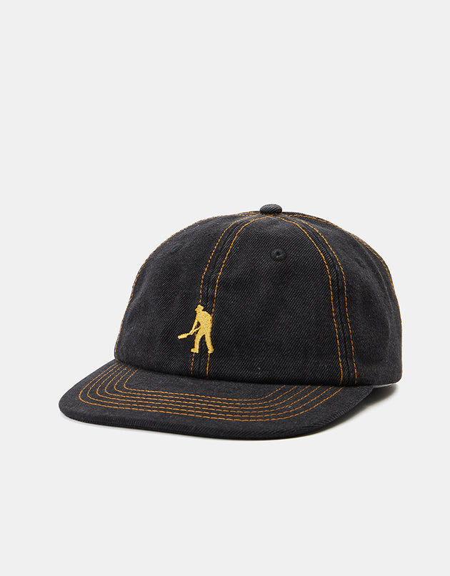 Pass Port Workers Club Denim Cap - Washed Black