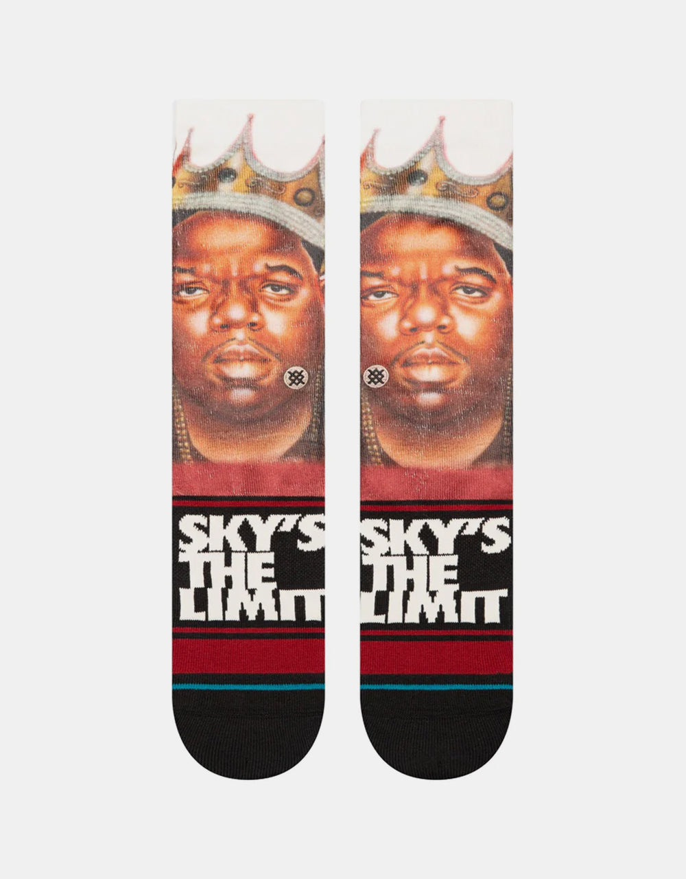 Stance x Notorious B.I.G Skys The Limit Crew Socks  - Black