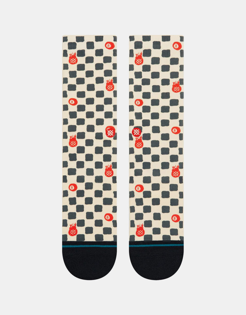 Stance Lucky Unlucky Crew Socks  - Offwhite