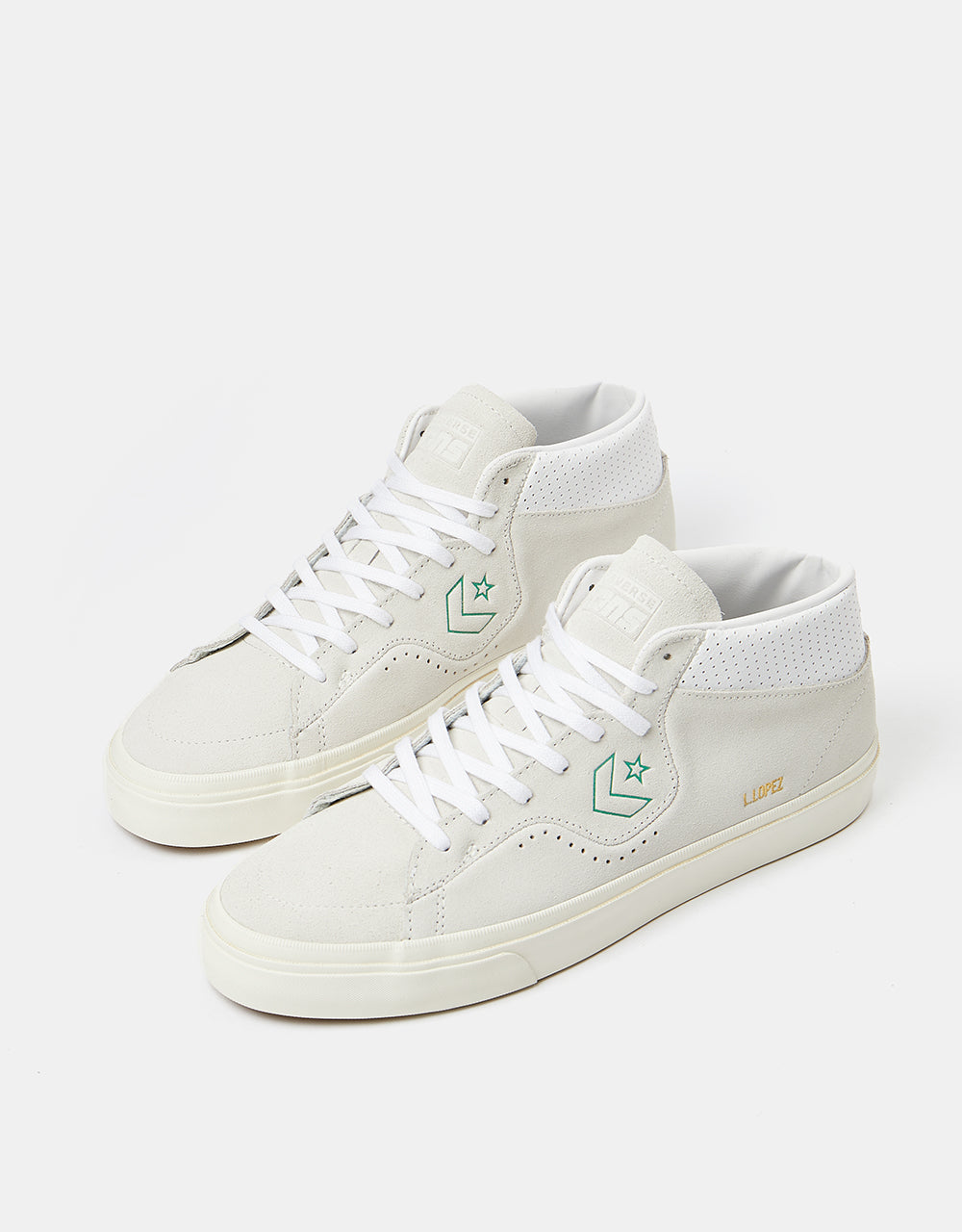 Converse Louie Lopez Pro Mid Skate Shoes - Vaporous Gray/White/Egret