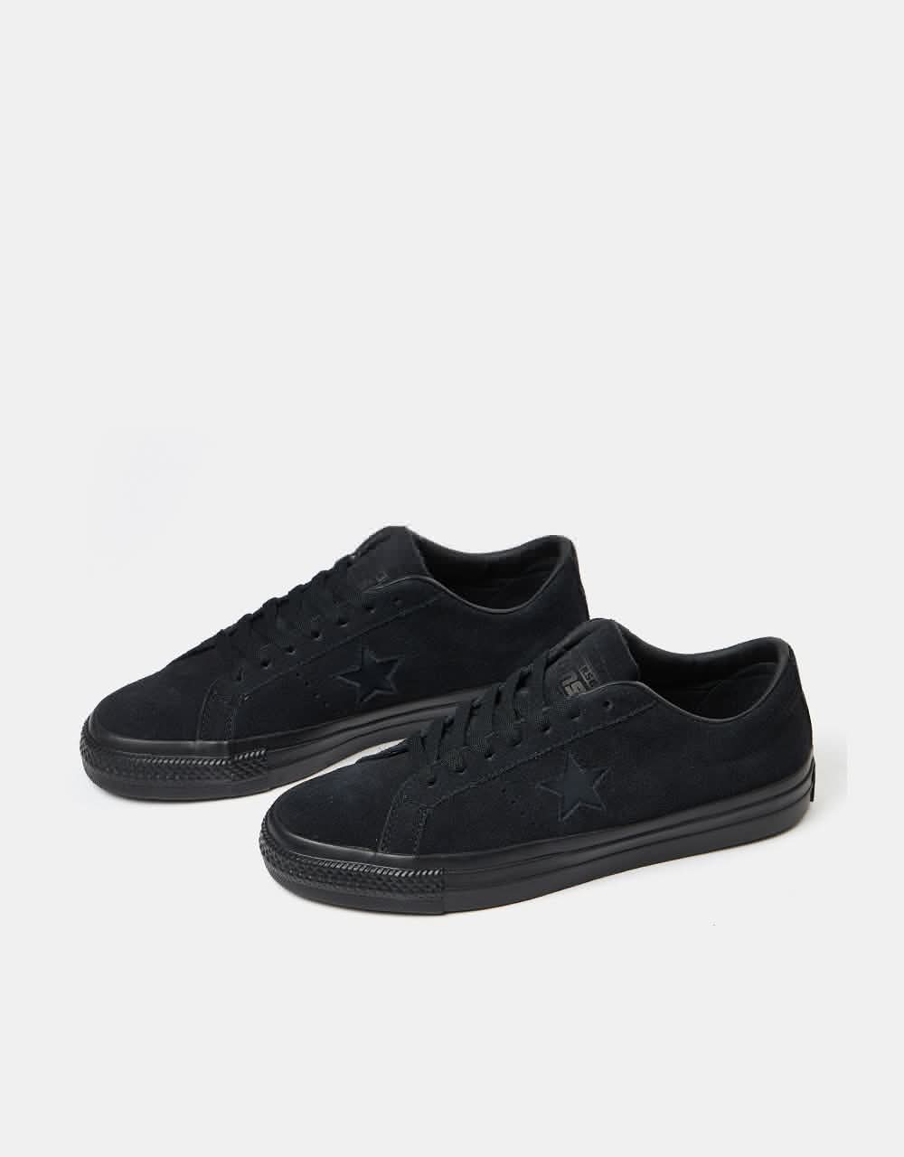 converse one star black suede