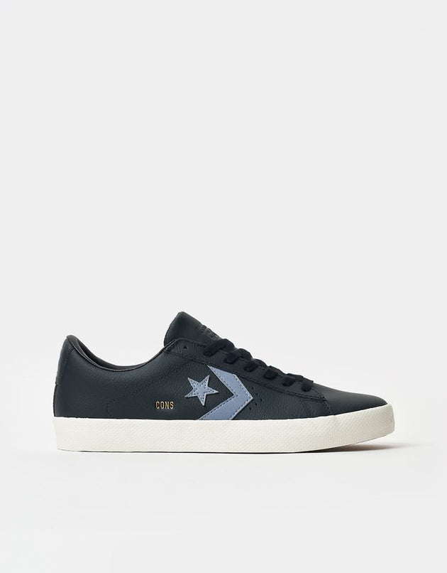 Converse PL Vulc Pro Skate Shoes - Black/Lunar Grey/Egret