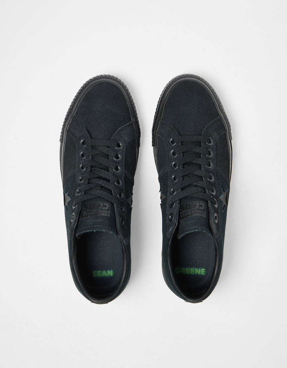 Converse x Sean Greene One Star Pro Skate Shoes - Black/Black/SAP Green