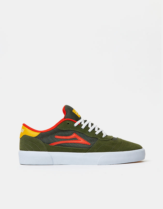 Lakai Cambridge Skate Shoes - Olive/Yellow Suede