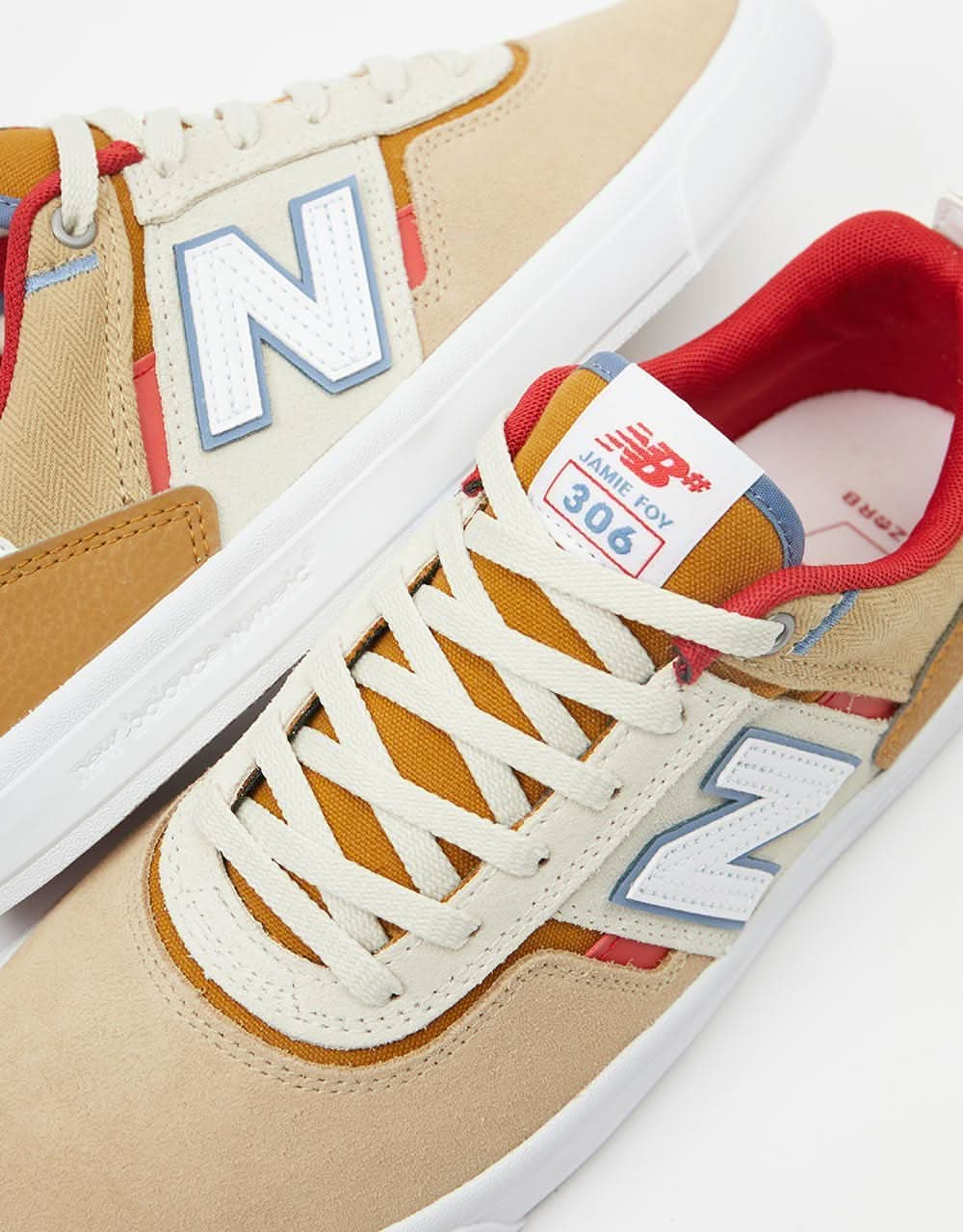 New Balance Numeric 306 Skate Shoes - Tan/Red