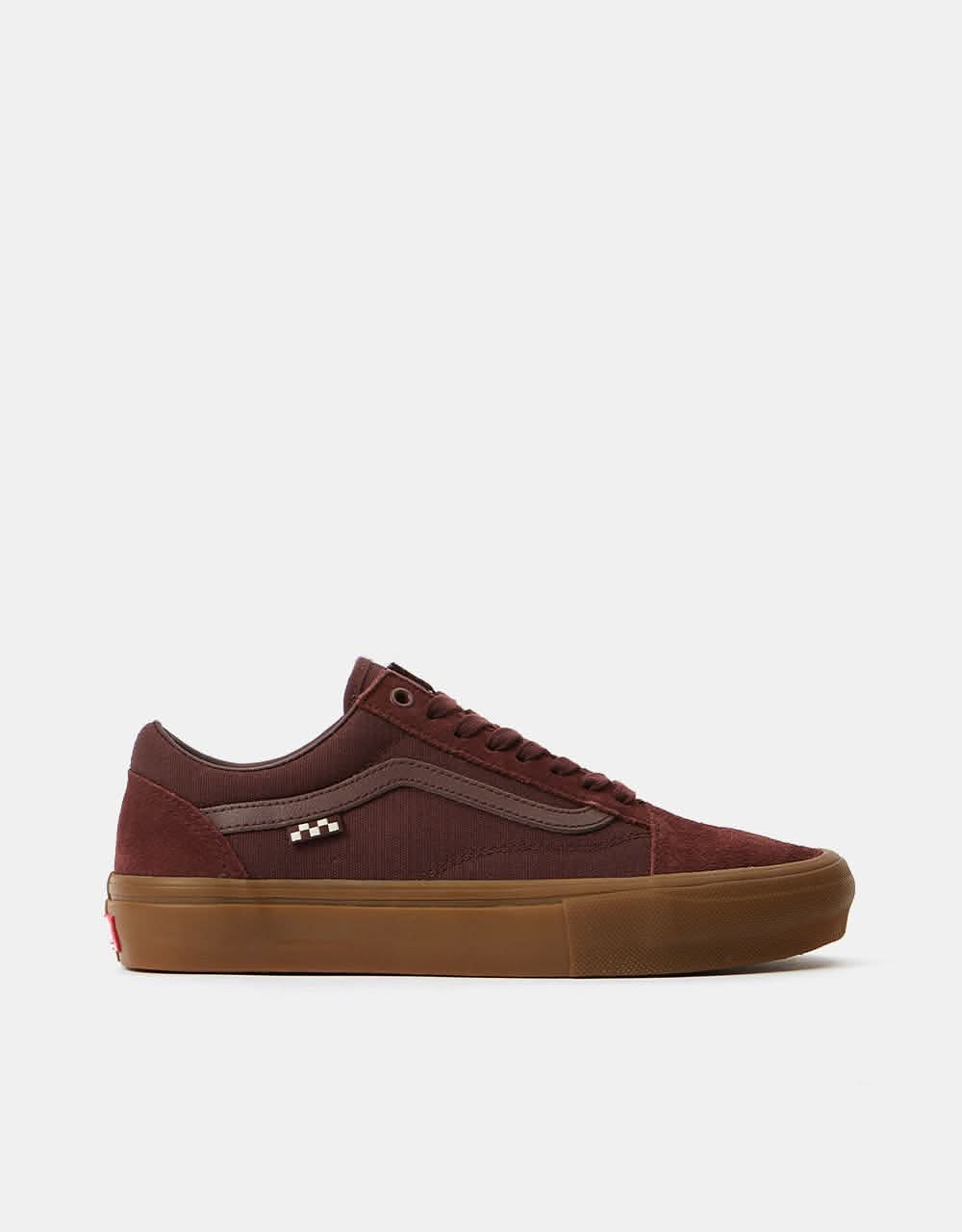 Vans Skate Old Skool Skate Shoes Dark Red/Gum