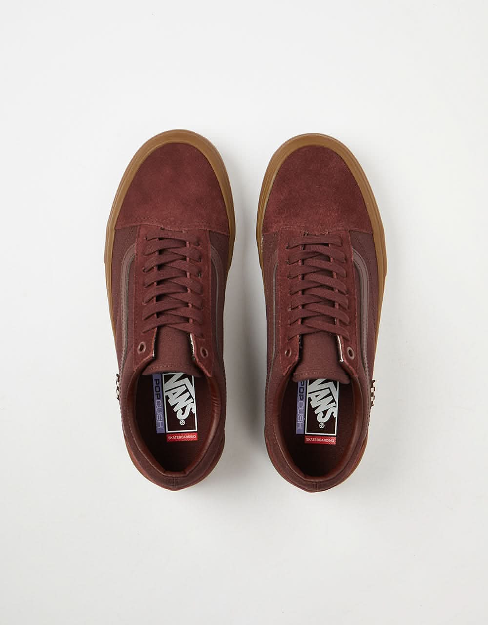 Vans Skate Old Skool Skate Shoes Dark Red/Gum